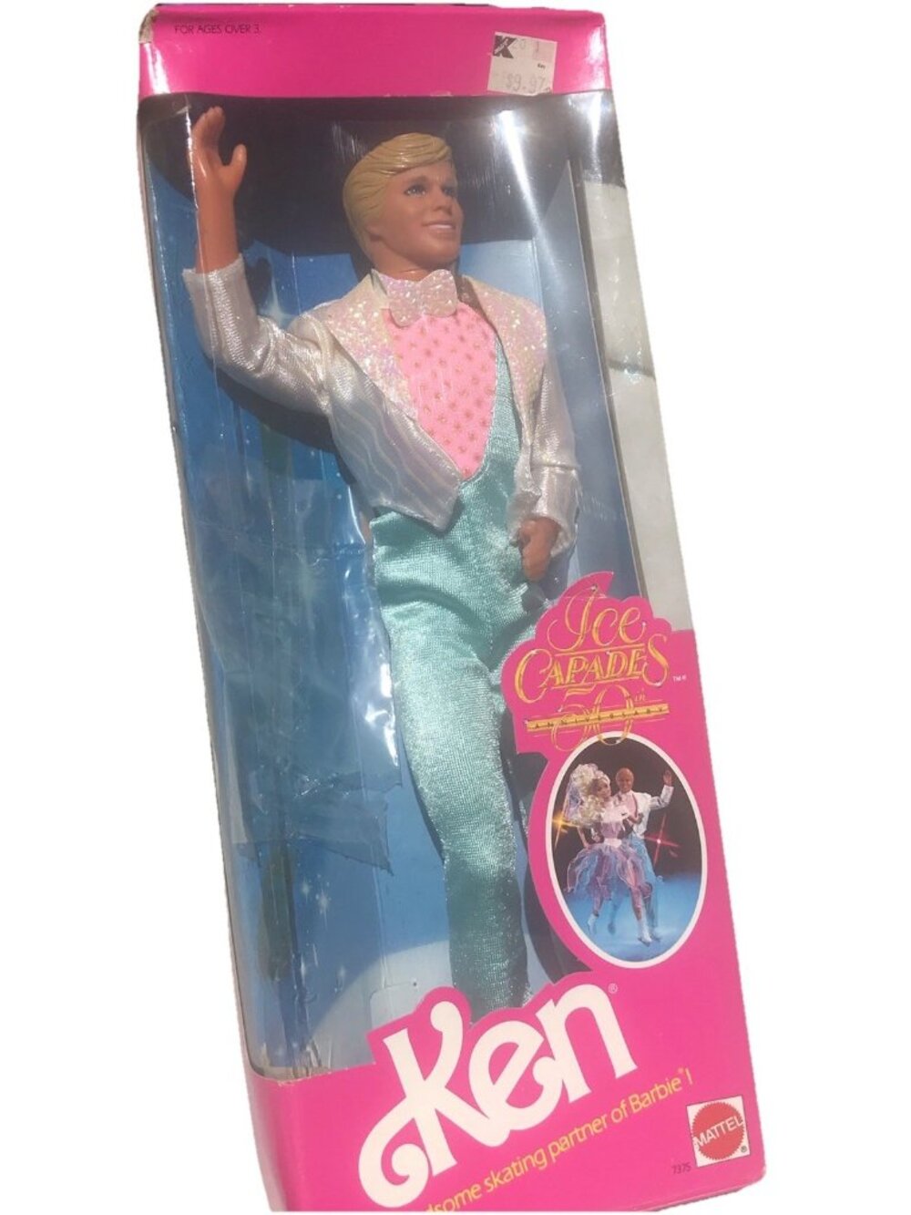 Vtg 80s 89 Skating Ken Doll Ice Capades 50th Anniversary Barbie Mattel NEW 7375